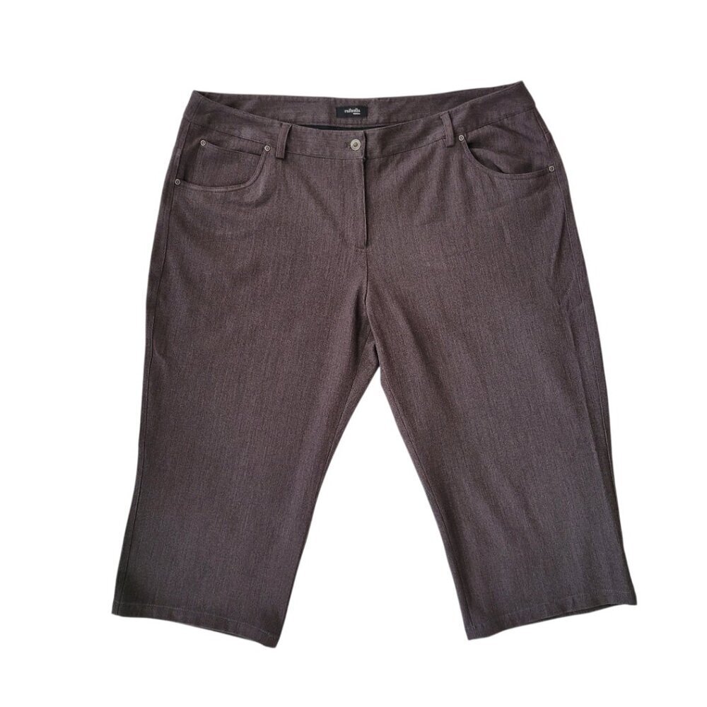 DARK GRAY RAFAELLA WOMEN CAPRI PANTS SIZE 22W